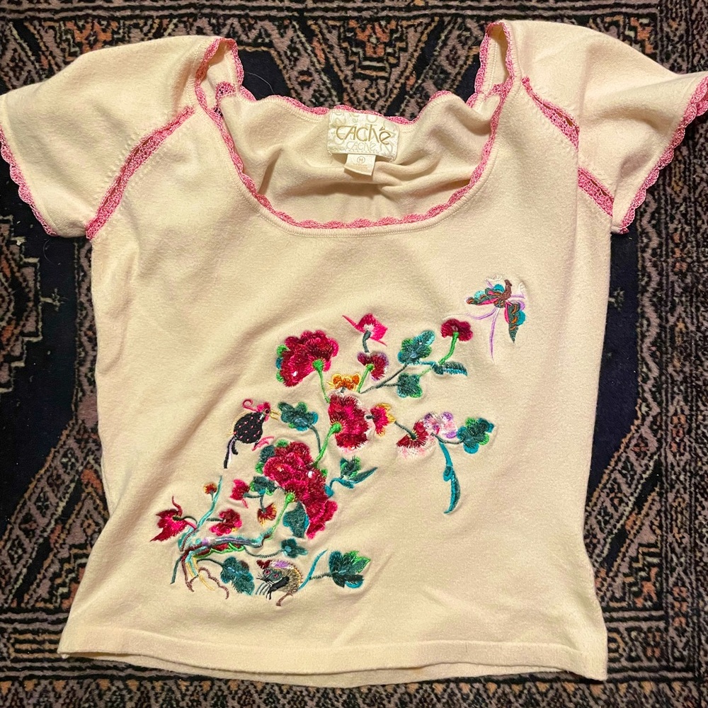 Floral Embroidered top